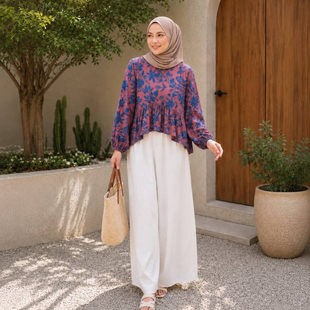 TRIYANA ONE SET RAYON L & XL // SETELAN RAYON WANITA OOTD FASHION KEKINIAN // SETELAN WANITA // SETE