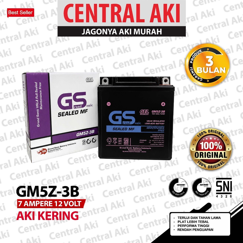 GM5Z-3B Aki Kering Motor HONDA MP MEGAPRO PRIMUS OLD 2007 2008 2009