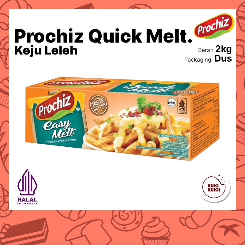Keju PROCHIZ Quick Melt 2kg  | Keju Lumer Prochiz Quick Melt 2 kg Keju Mudah Meleleh
