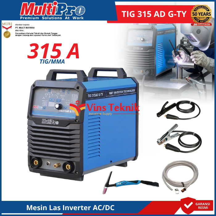 MULTIPRO TIG315 ADG-TY INVERTER Trafo AC/DC Mesin las TIG/MMA TIG 315