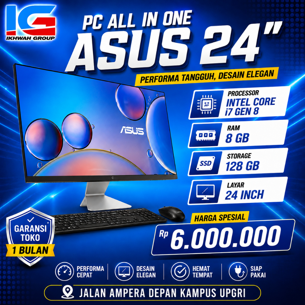 PC ASUS AIO 24 INCH CORE I7 WINDOWS 11