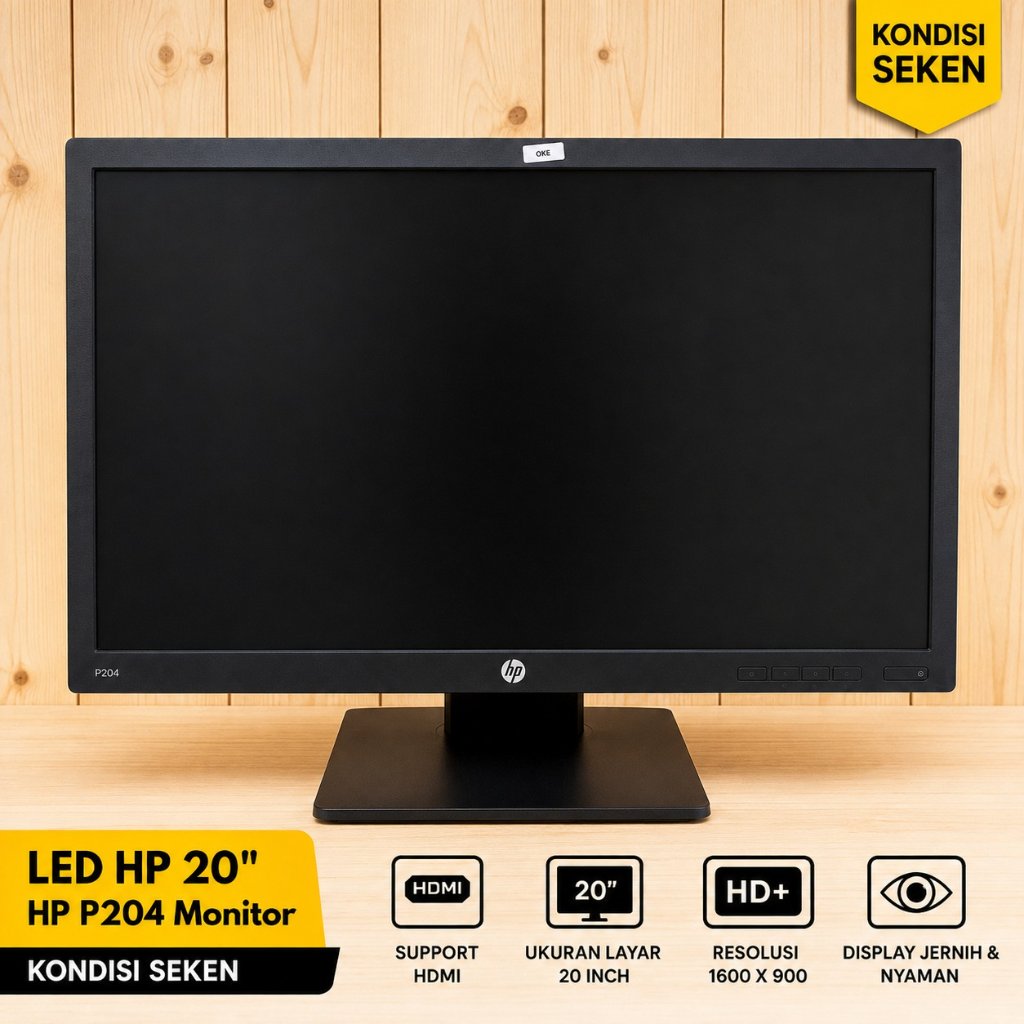 Monitor LED 20 Inch HDMI - LCD/LED HP 20 inch HDMI Bekas Garansi 1 Bulan