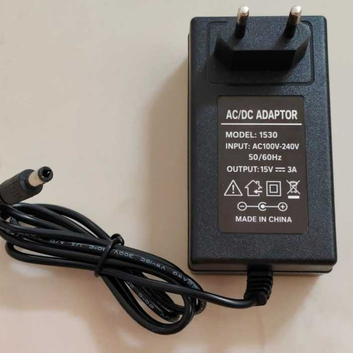 AC/DC ADAPTOR 15V 3A Model 1530