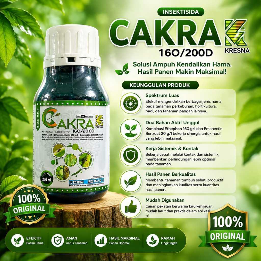 Insektisida Cakra Kresna 160/200D 250 ml Pengendali Hama Tanaman | BUNGA TANI MANDIRI