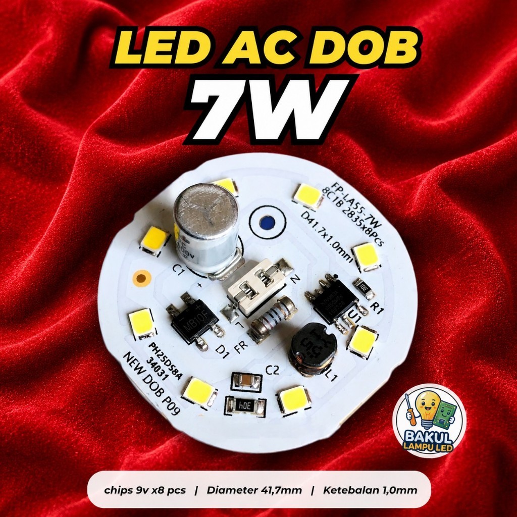 PCB LED AC (DOB) 7W ~Bakul_Lampu_Led~