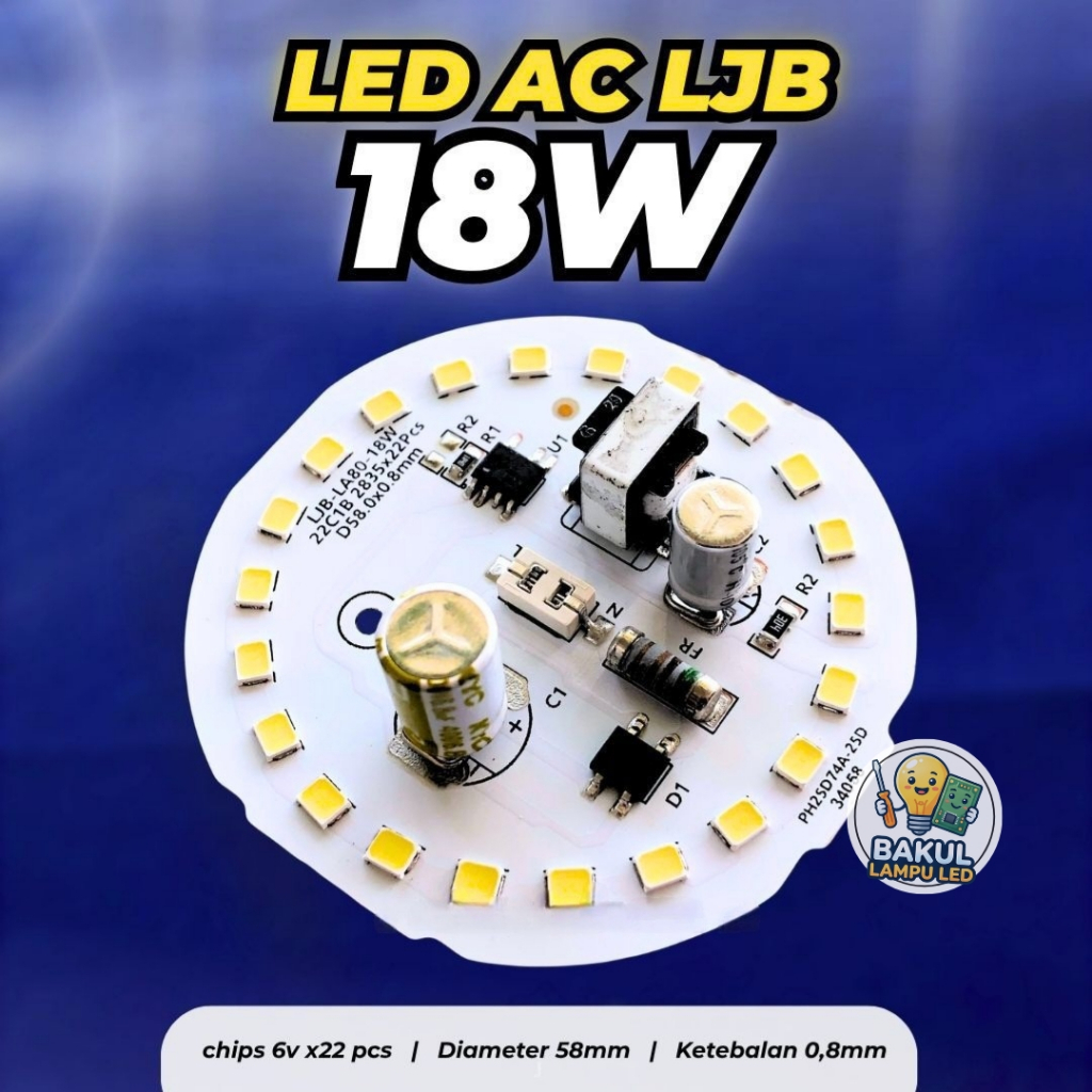 PCB LED AC (LJB) 18W ~Bakul_Lampu_Led~