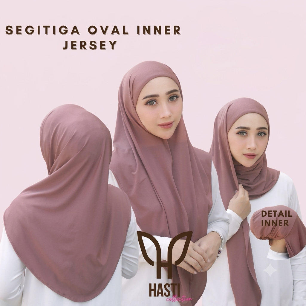 SEGITIGA INSTAN OVAL INNER TALI JERSEY PREMIUM || HIJAB SEGITIGA INSTAN INNER TALI JERSEY PREMIUM ||