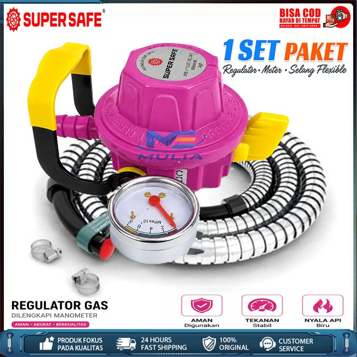 REGULATOR SUPER SAFE SS88P METER / LEGULATOR SUPERSAFE SS-88P DOUBLE LOCK / PENGAMAN GARANSI 1TAHUN