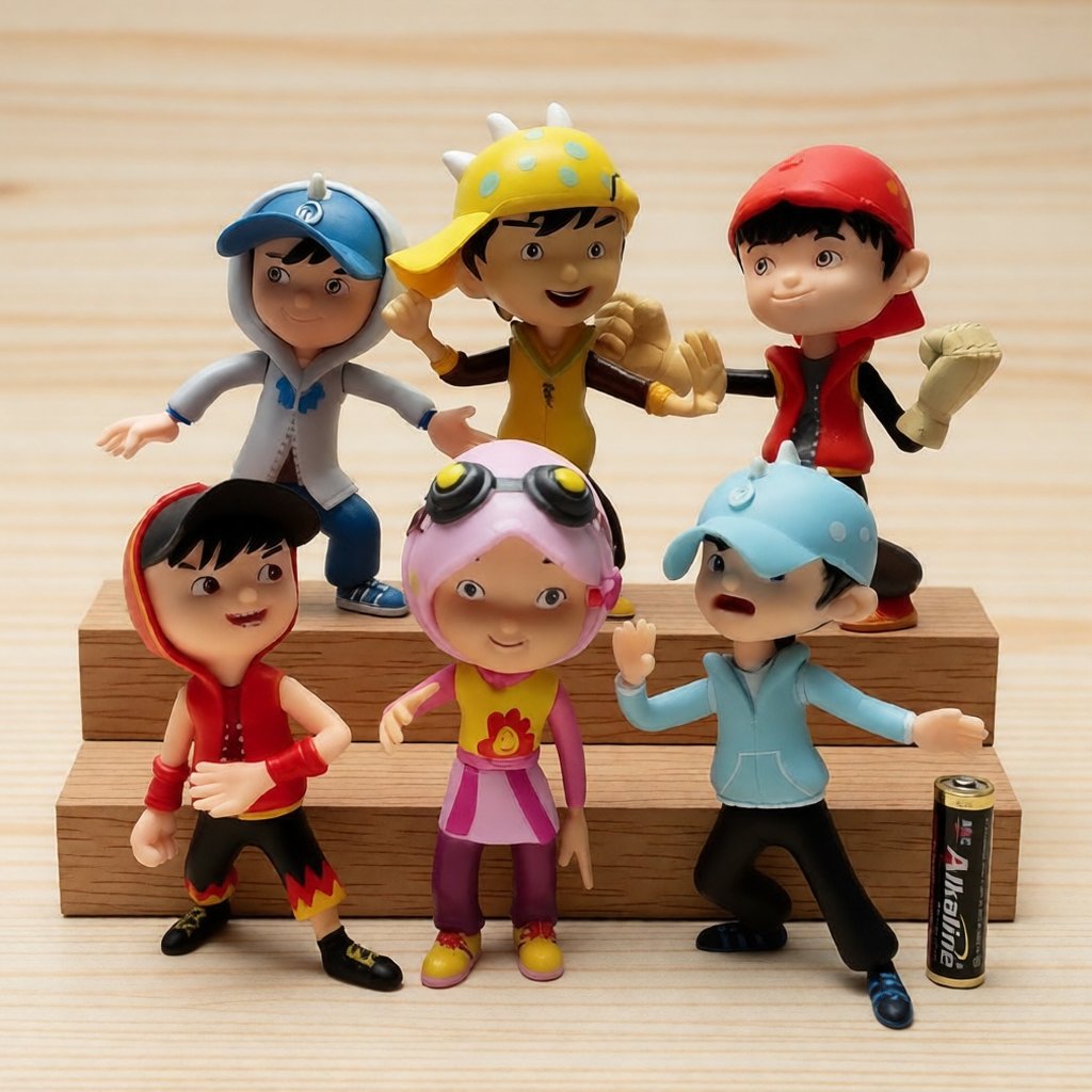 Figure/Mainan Anak/Topper cake Figure Boboiboy Supra Halilintar set 5pcs.