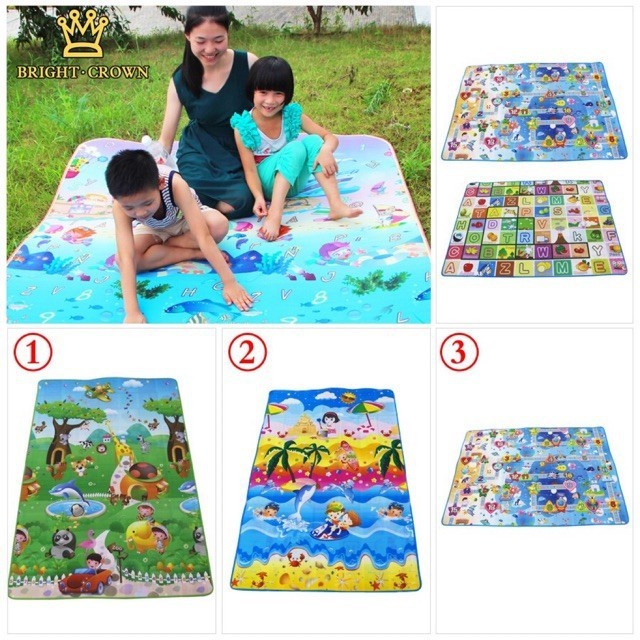 Tikar Spon Karakter tikar gambar tikar murah tikar karpet plastik / tikar piknik karpet Eva / Tikar 
