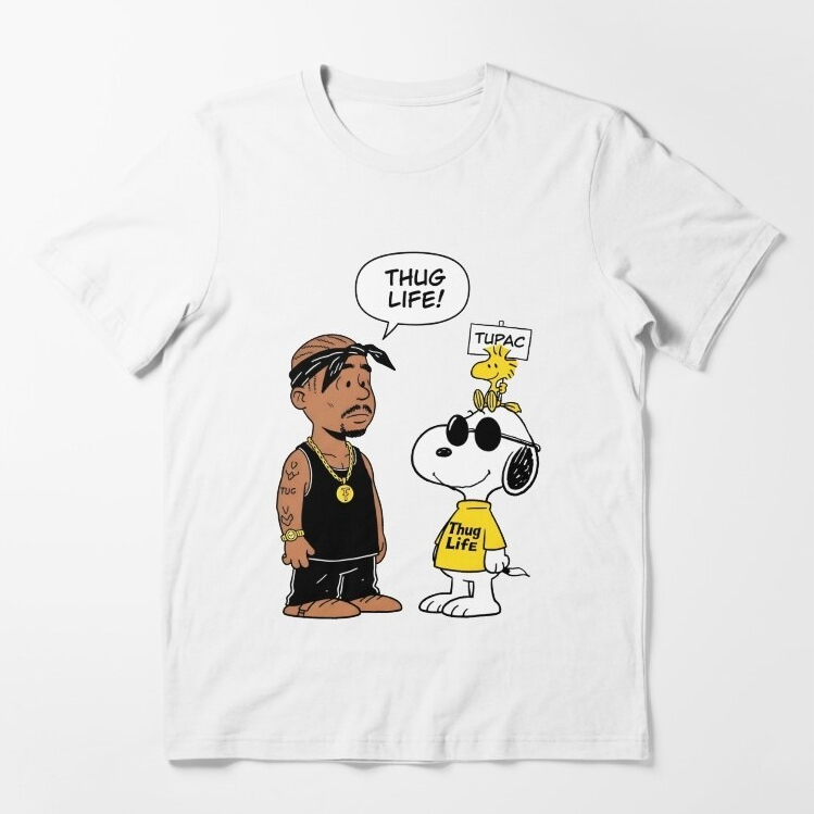 Tupac x Snoopy Thug Life Essential T-Shirt