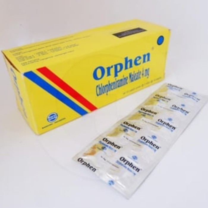 Obat Alergi Orphen 4mg per strip isi 10 tablet  - Meringankan Gatal dan Rhinitis, Antihistamin Efekt