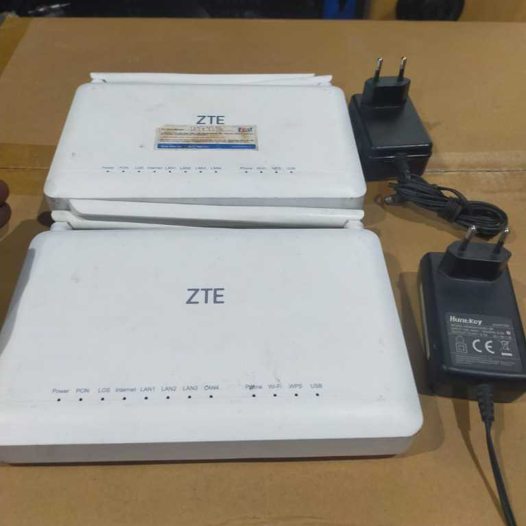 ZTE F607 GPON ONT Modem Fiber Optic 2 Port LAN 10/100/1000 Mbps