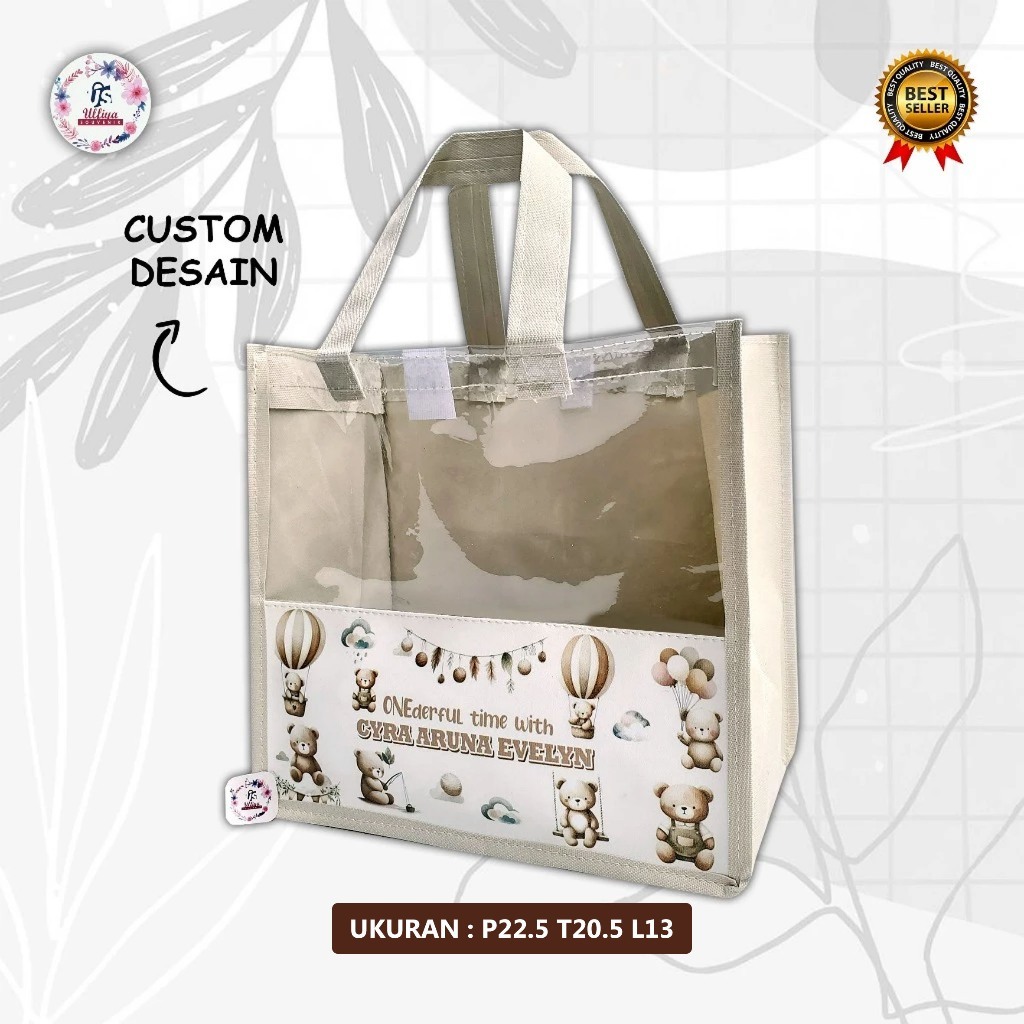 RENO BAG Tas Souvenir Ultah Custom Tema Boneka Balon Udara Bisa Custom Nama