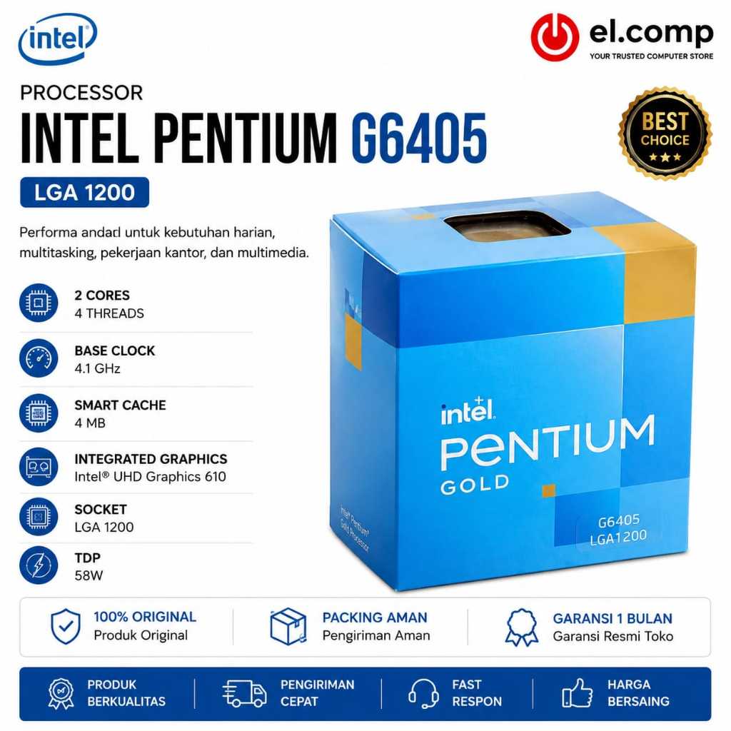 PROCESSOR INTEL G6405 BOX LGA 1200