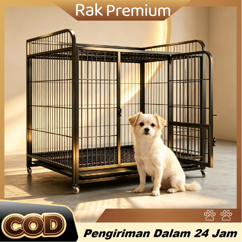 ABEGUST - Kandang Anjing Kandang Kucing Kandang Besi Kandang Untuk Anjing Ukuran Kecil Dan Sedang