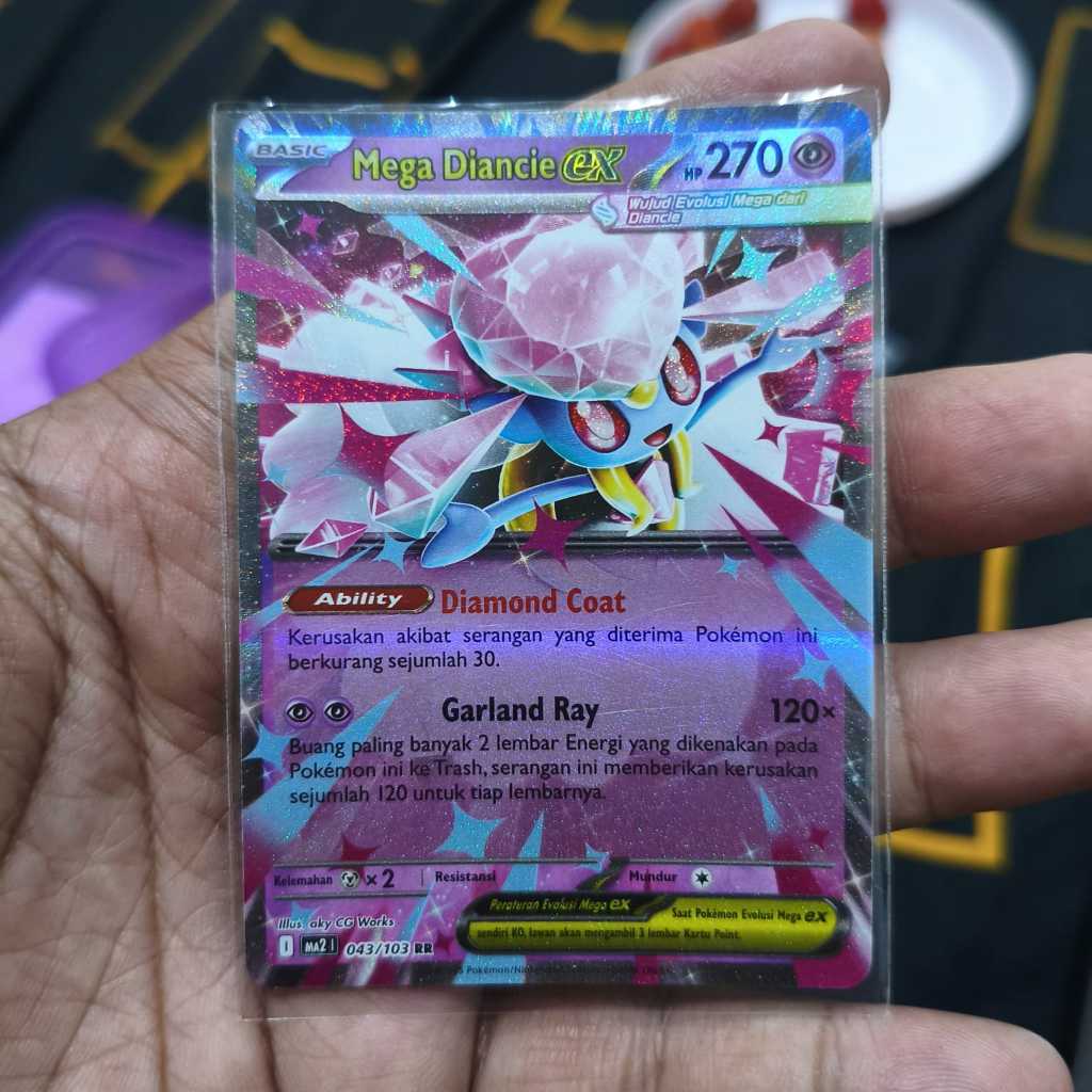 mega diancie ex rr - kartu pokemon