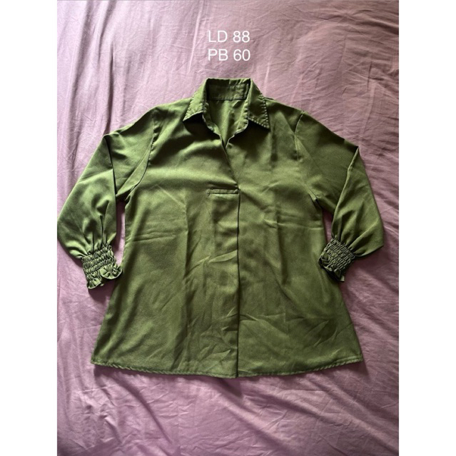 preloved top army blouse