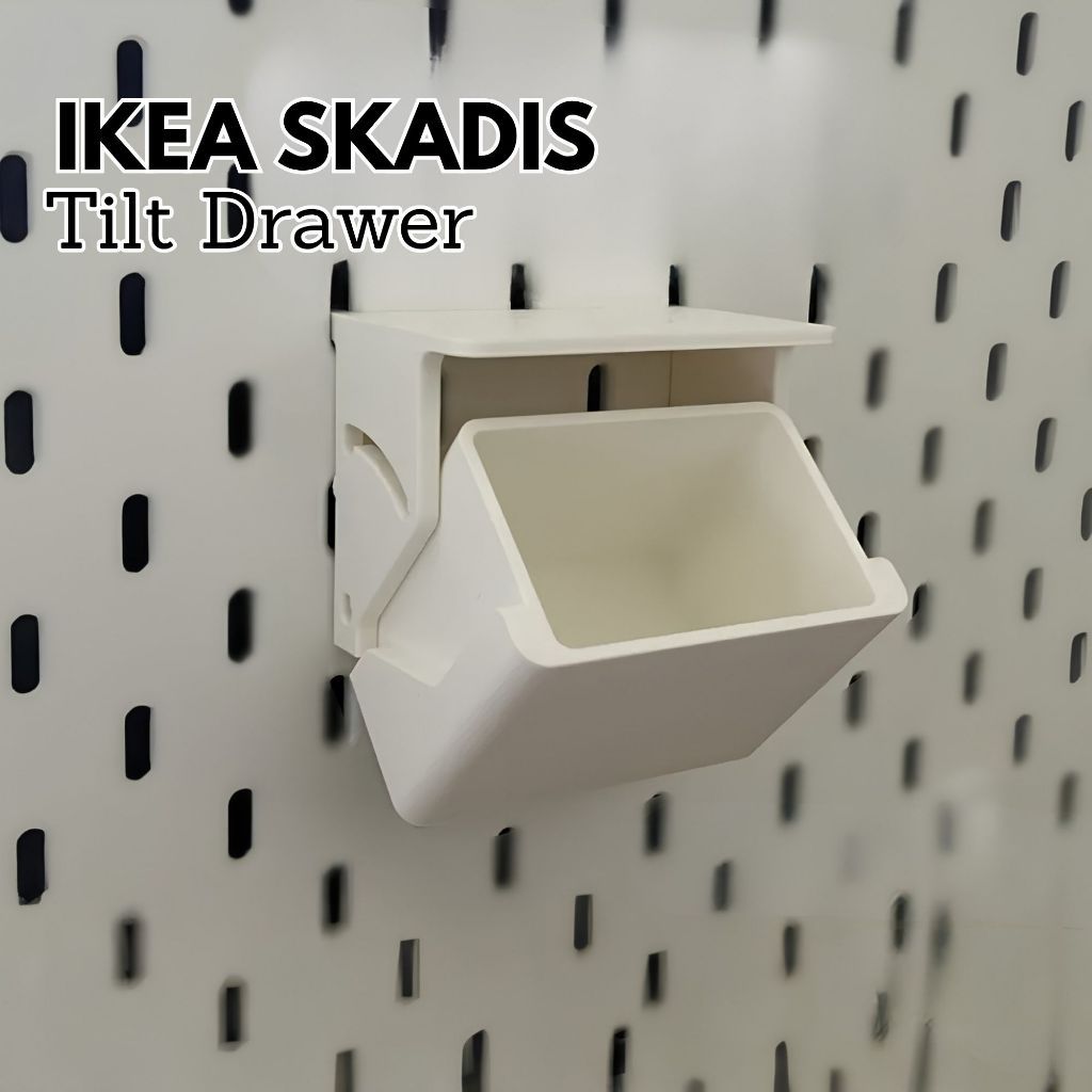Laci Miring IKEA Skadis | IKEA Skadis Tilt Drawer Organizer Pegboard