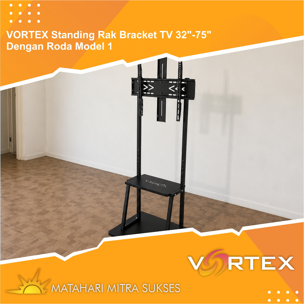 VORTEX Standing Rak Bracket TV 32"-75" Dengan Roda Model 1