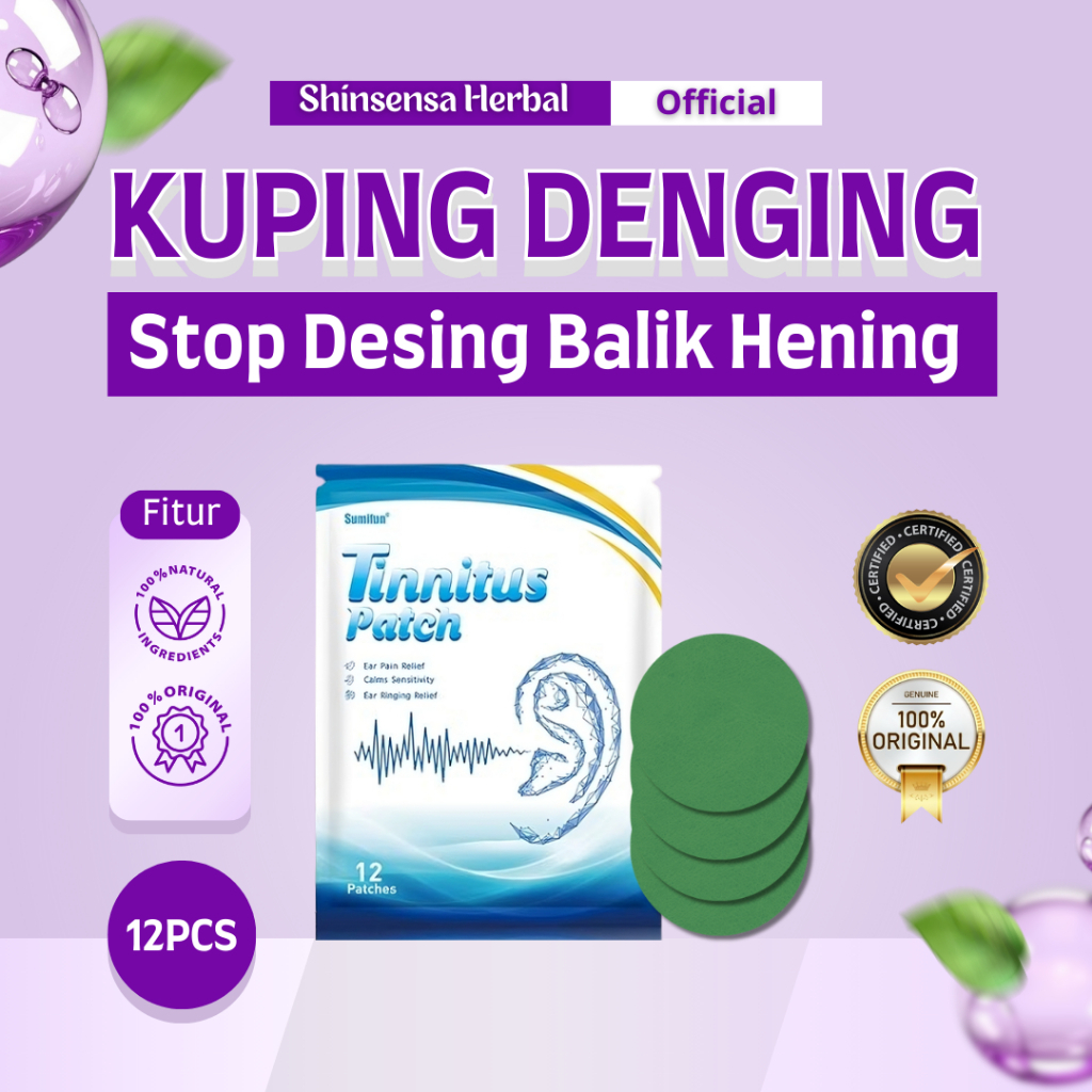 Shinsensa Herbal TINNITUS PATCH Koyo Herbal Sakit Telinga Budeg Gatal Atasi Telinga Infeksi Congek B