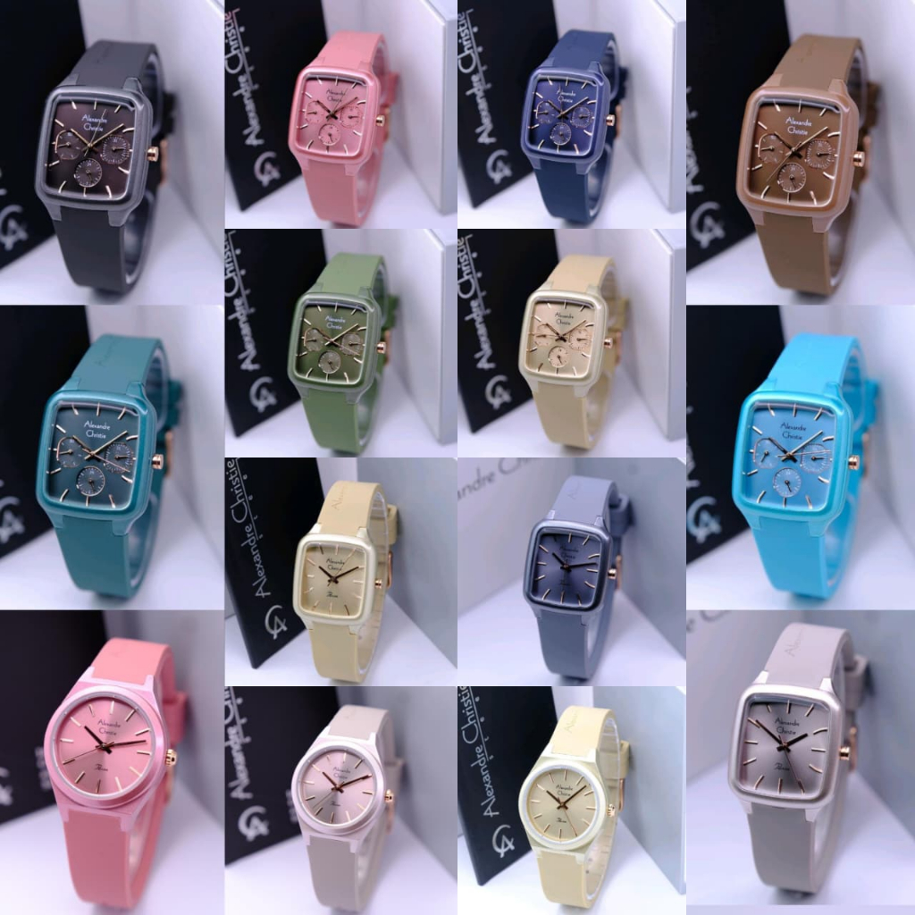 ALEXANDRE CHRISTIE WANITA AC 2A07 AC2A07 / AC 2A08 AC2A08 RUBBER ORIGINAL GARANSI 1TAHUN
