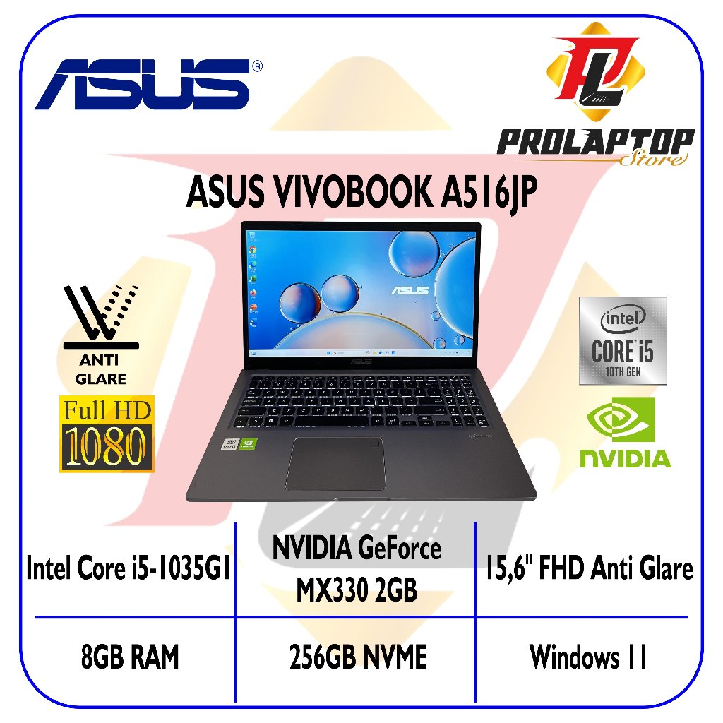 Asus VivoBook A516JP | A416JP Intel Core i5-1035G1 | Intel Core i3-1005G1 NVIDIA MX330 RAM 8GB | RAM