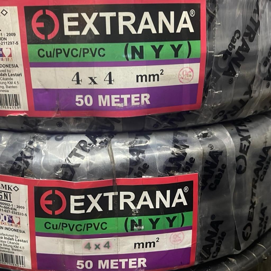 Kabel EXTRANA NYY 4X4 @.50M Kabel Tufur / Kabel Listrik Outdor NYY 4X4 EXTRANA Panjang 50 Meter