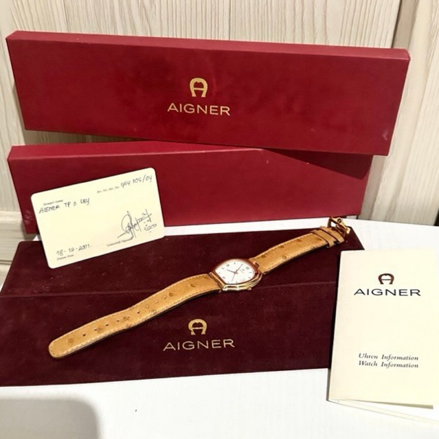 ORIGINAL FULL set Aigner Preloved Vintage Etienne Aigner Watch Trani Swiss No Box Collector Watch