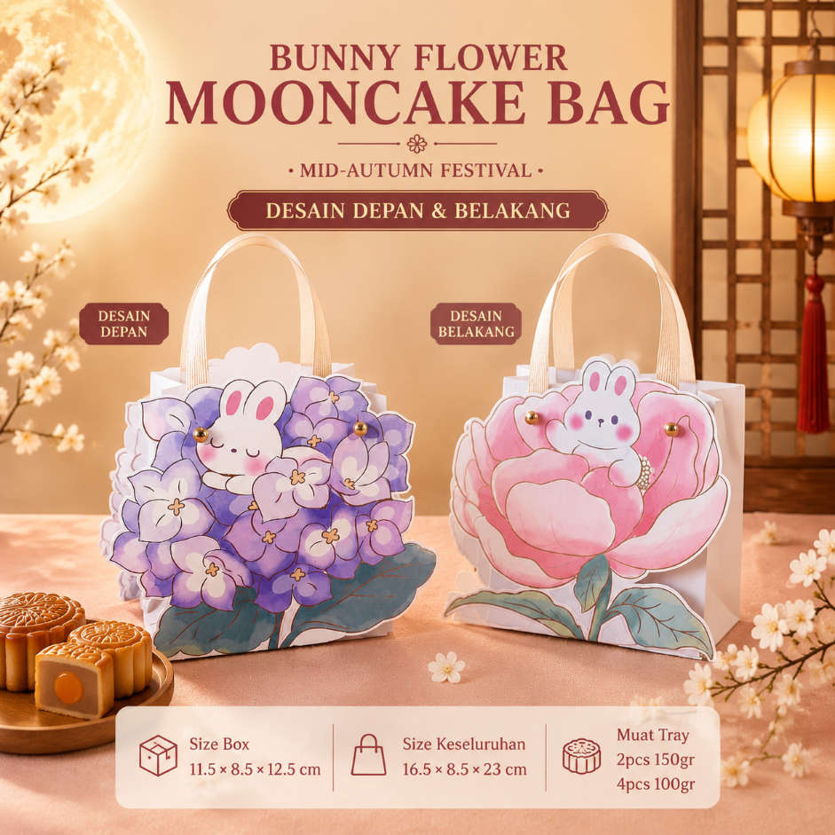 PCraft.id - PREMIUM Mika Mooncake box.. Mid Autumn Festival Hampers Box. Hampers Mooncake