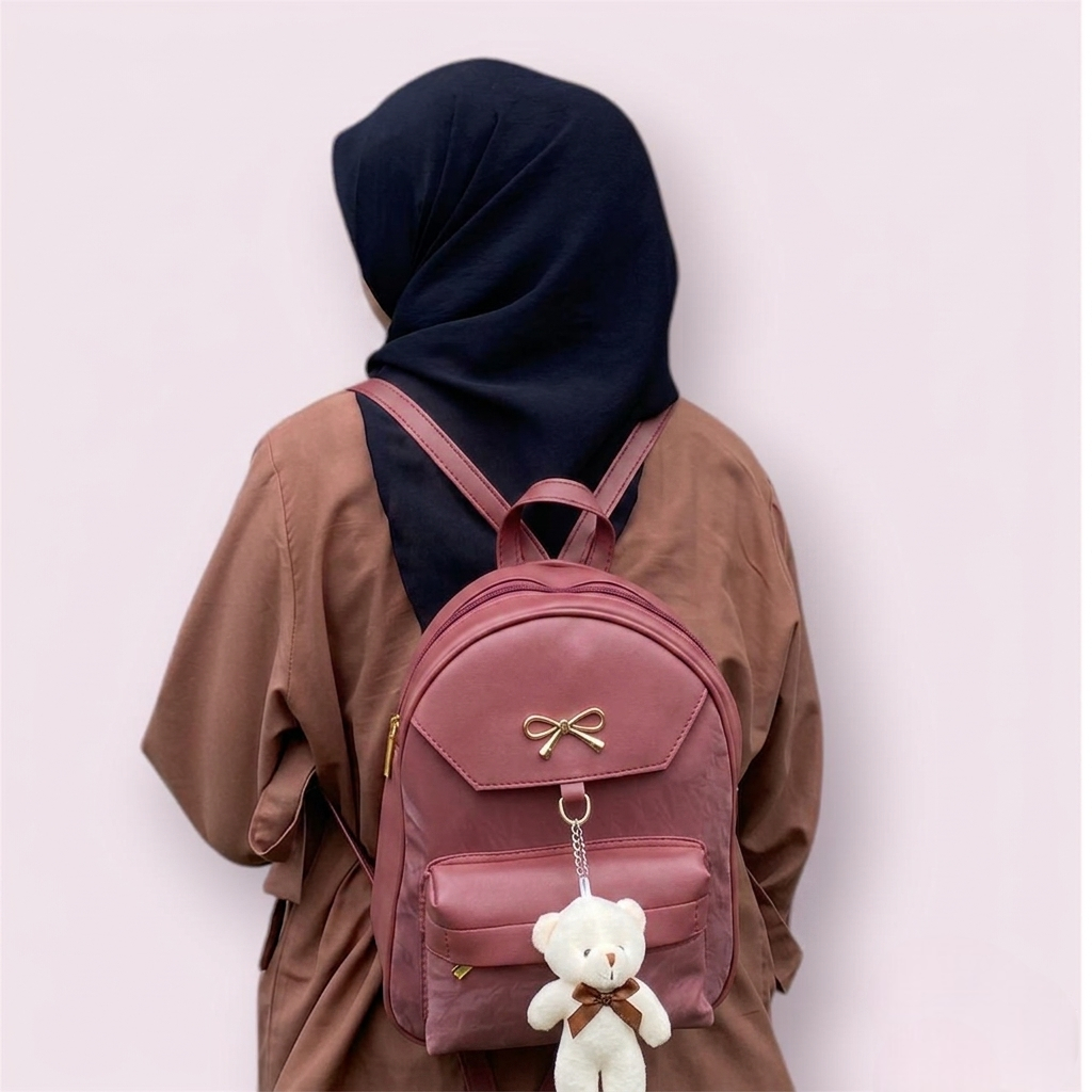 MADONKSTORE-RANSEL MALIKA FREE GANTUNGAN | Tas Malika | Ransel Wanita Terbaru | Tas Kekinian | Tas C