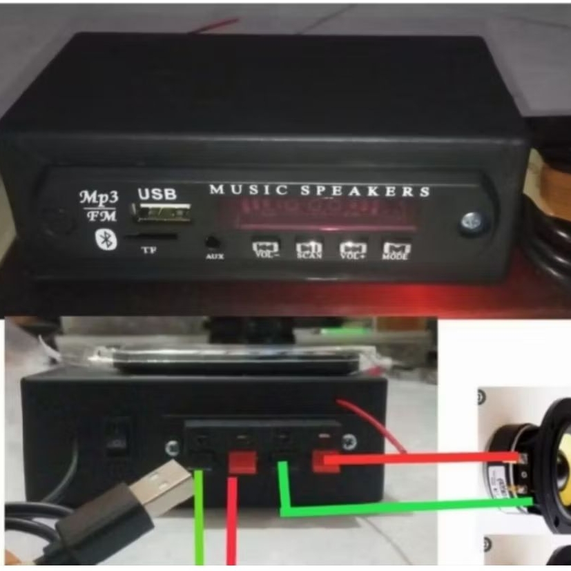 Ampli mini 5v+mp3 player bluetooth (free remot)