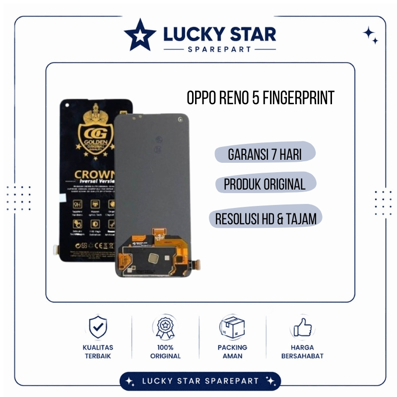 LCD FINGERPRINT OPPO RENO 5 4G / RENO 6 4G ORIGINAL FULLSET COMPLETE