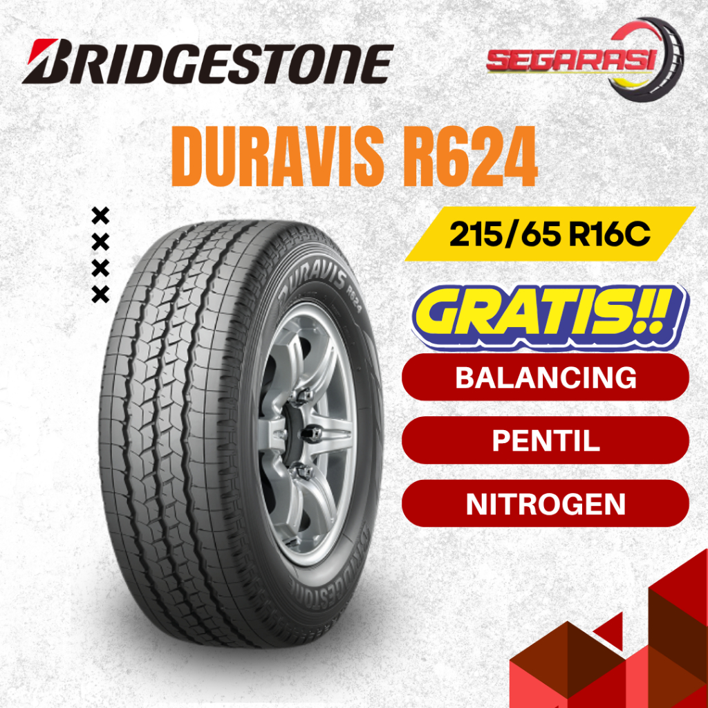 BRIDGESTONE DURAVIS 215/65 R16C TUBELESS - BAN MOBIL BRIDGESTONE DURAVIS R624 215 65 R16C - BAN MOBI
