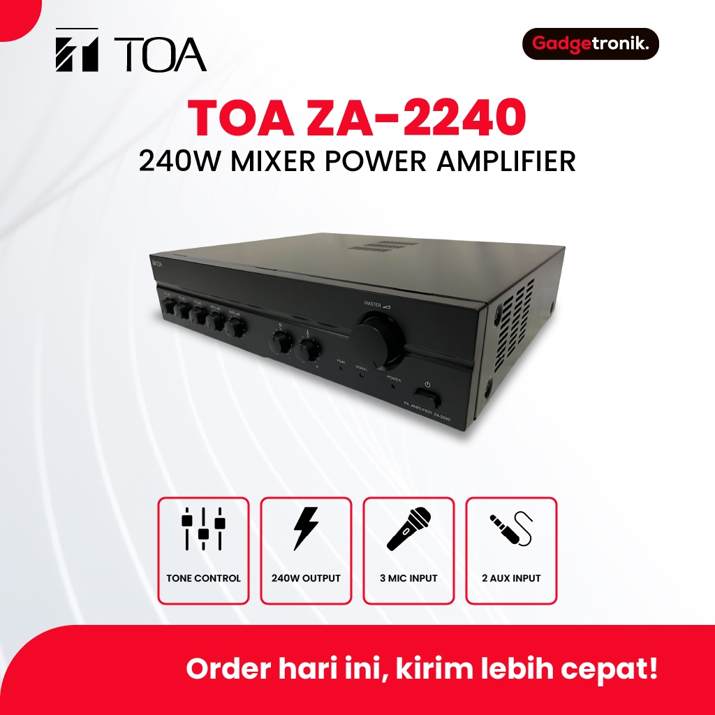 AMPLI TOA ZA-2240 240W ORIGINAL / TOA AMPLIFIER ZA 2240 240 WATT / TOA ZA2240