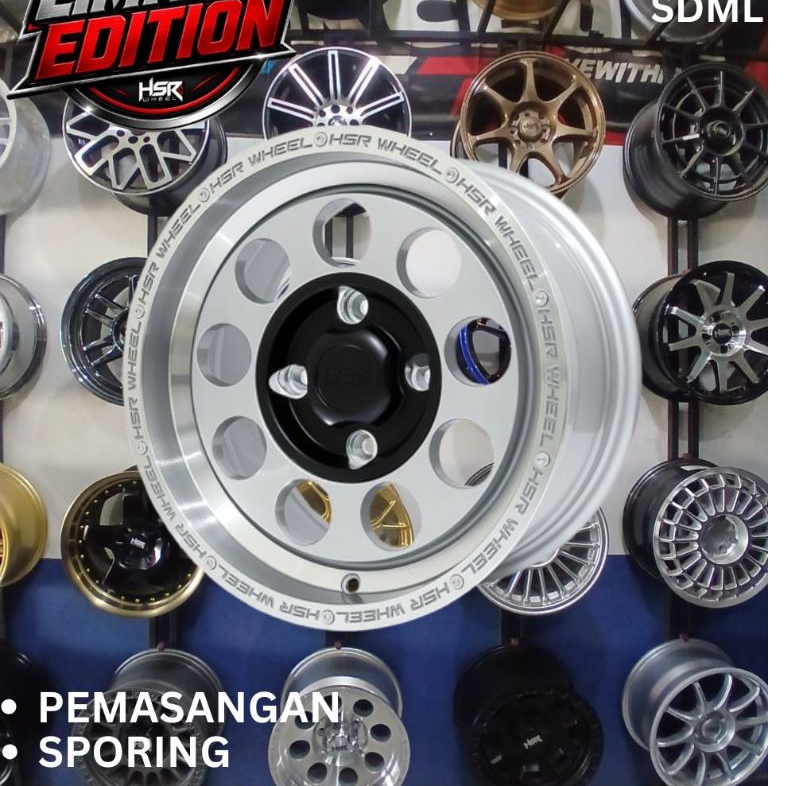 VELG MOBIL RING 14 HSR DUFFY RING 14 LEBAR 7 LOBANG BAUT 4 ET20 SDML
