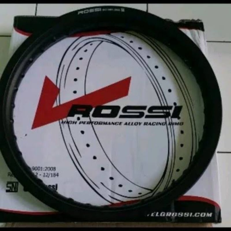 VELG ROSSI 160 18 HITAM / SILVER DOFF. LINGKAR RIM ROSSY