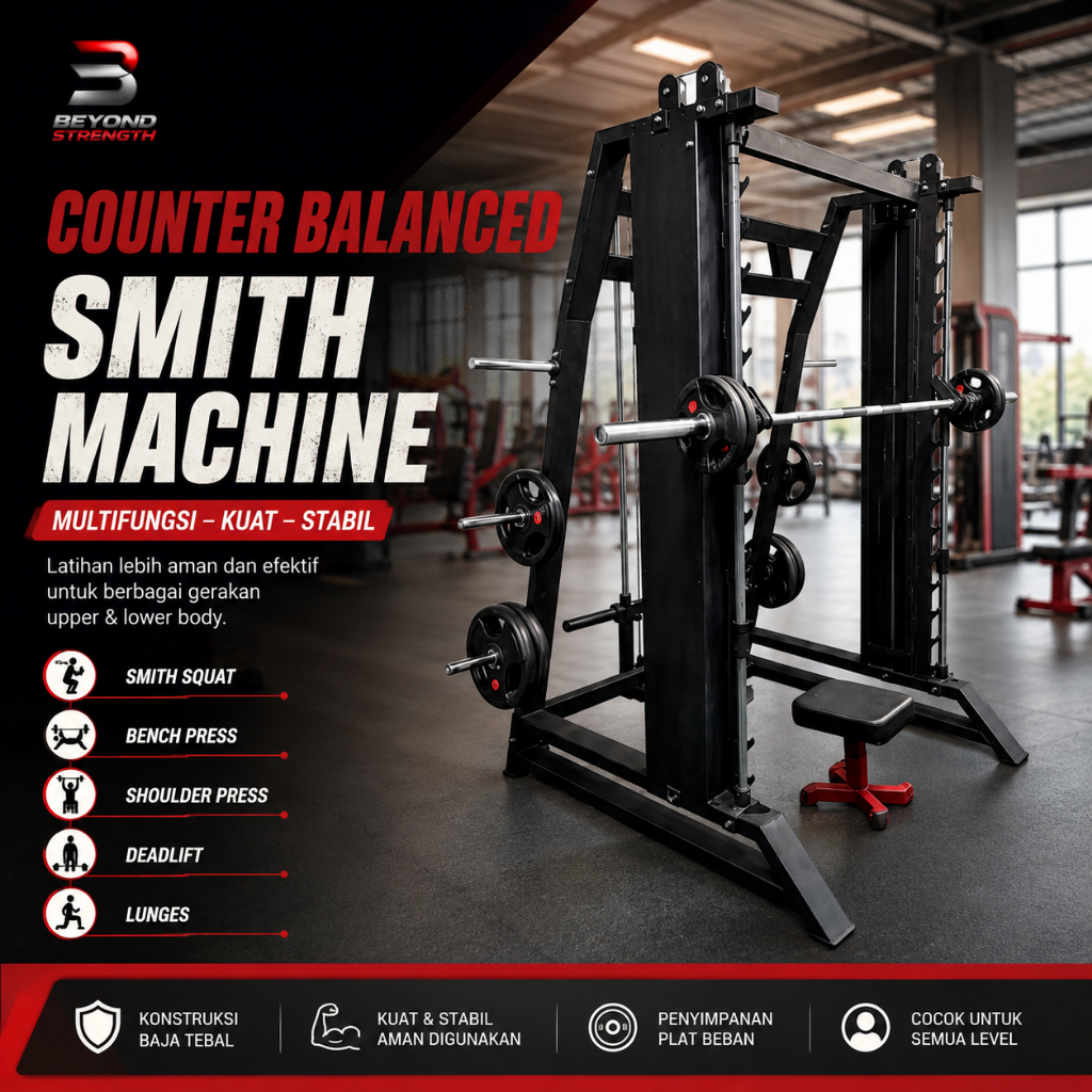 Counter Balanced Smith Machine | Alat Gym Multifungsi Squat Bench Press Shoulder Press