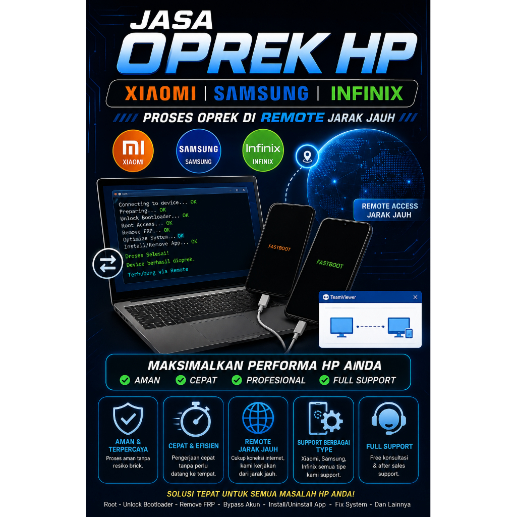 Jasa Oprek HP Android | Remote Jarak Jauh