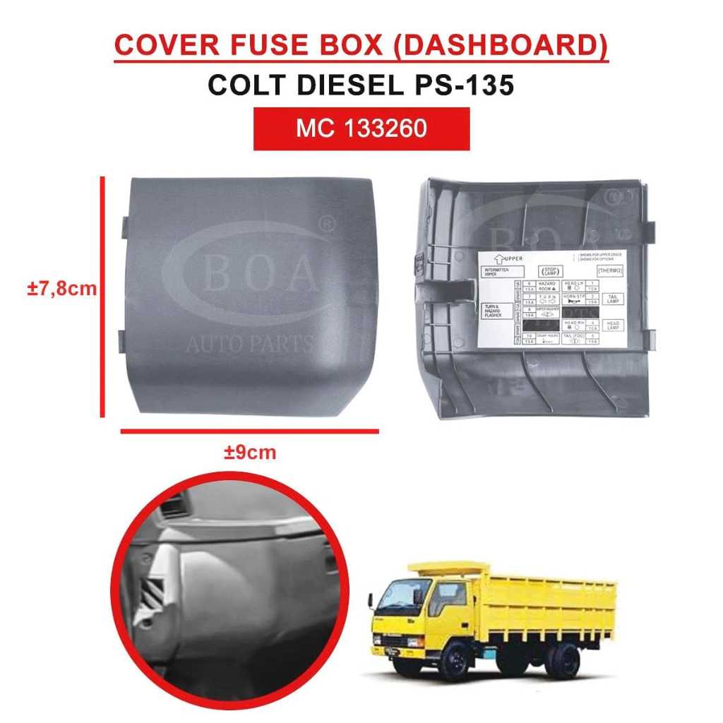 Cover Dashboard Kiri / Tutup Rumah Sekring Fuse box Colt Diesel Ragasa 135ps FE447 / 120ps FE349 / 1