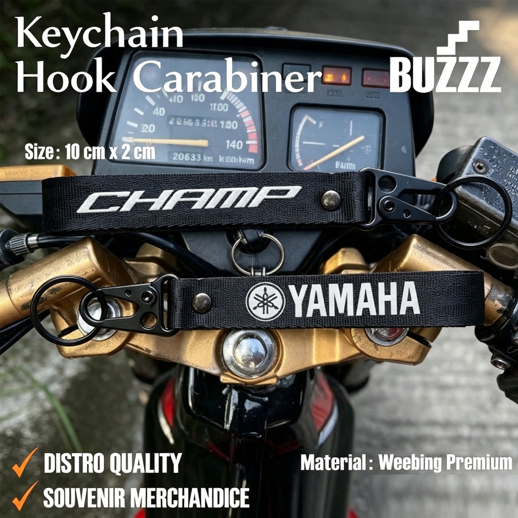 GANTUNGAN KUNCI CHAMP - KEYCHAIN YAMAHA CHAMP - KARABINER  YAMAHA CHAMP