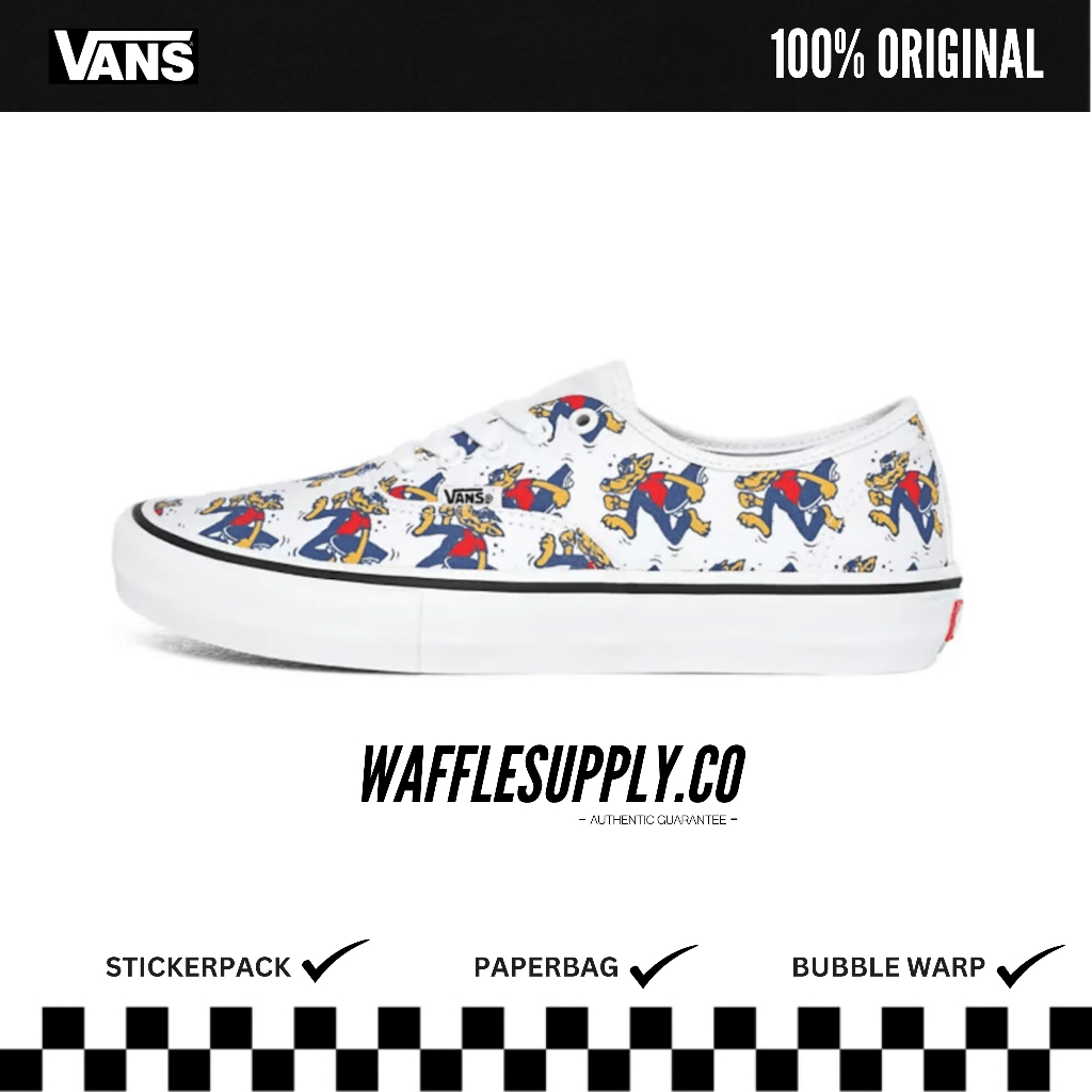 Vans Skate Authentic Pro Wolf White Blue [RESMI] - 100% Original
