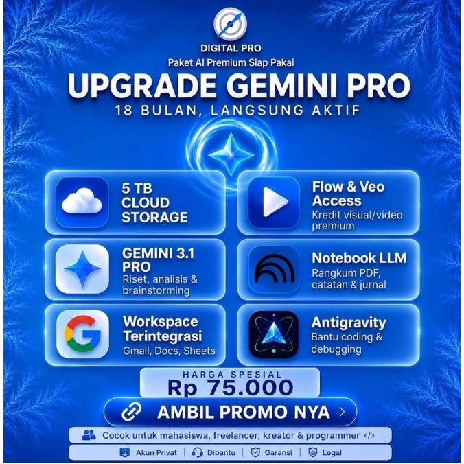 ANTIGRAVITY | Gemini PRO | Flow Omni 18 BULAN