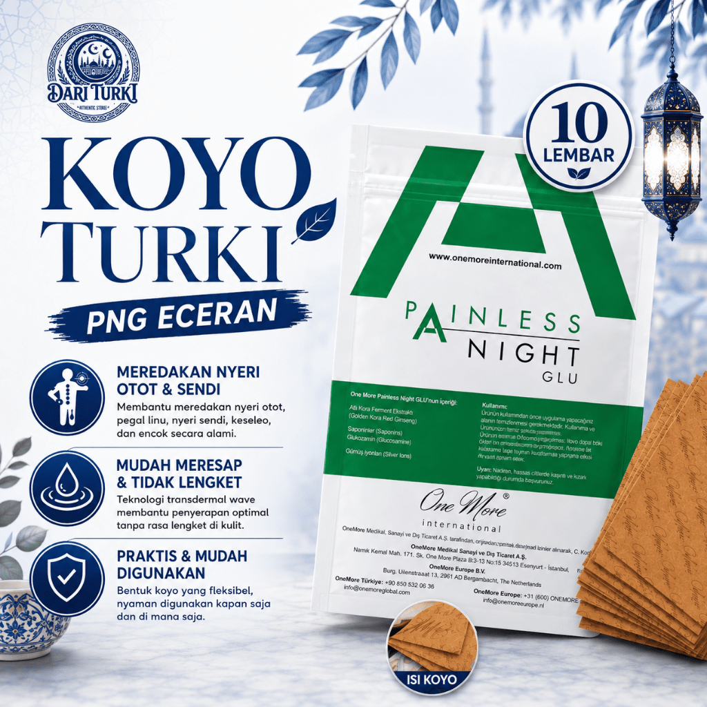 Koyo Turki One More Painless Night GLU 10 Lembar Pengobatan Nyeri Otot & Sendi