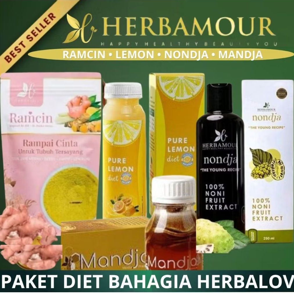 PAKET DBH Herbalov Herbamour Ramcin Madu Premium Mandja Nondja Pure Lemon Diet Herbalov Herbamour He