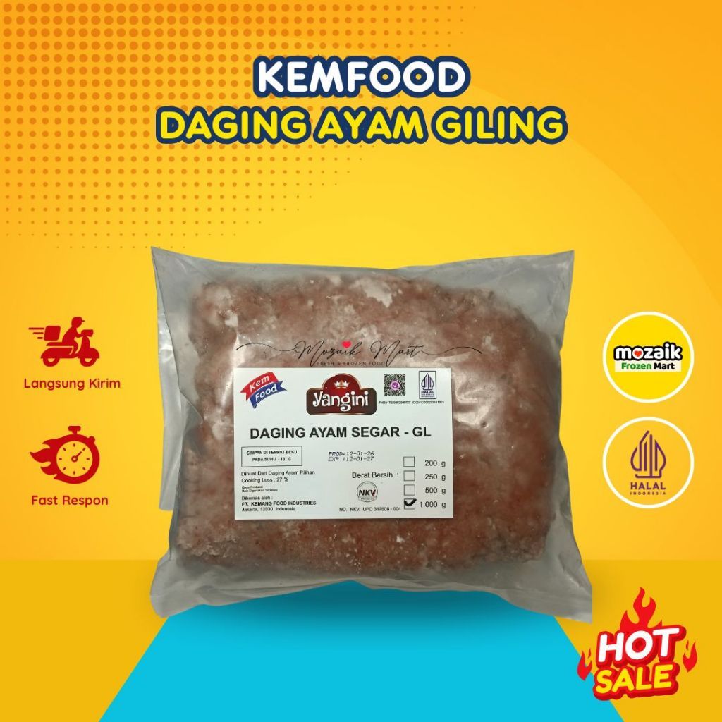 Kemfood Daging Ayam Giling 1 kg Frozen Food Mart Palembang