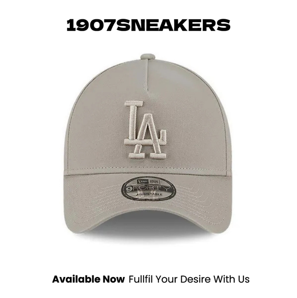 Topi Pria New Era 9FORTY A-Frame Pebble Stone Los Angeles Dodgers Caps - Pebble NRA60747689