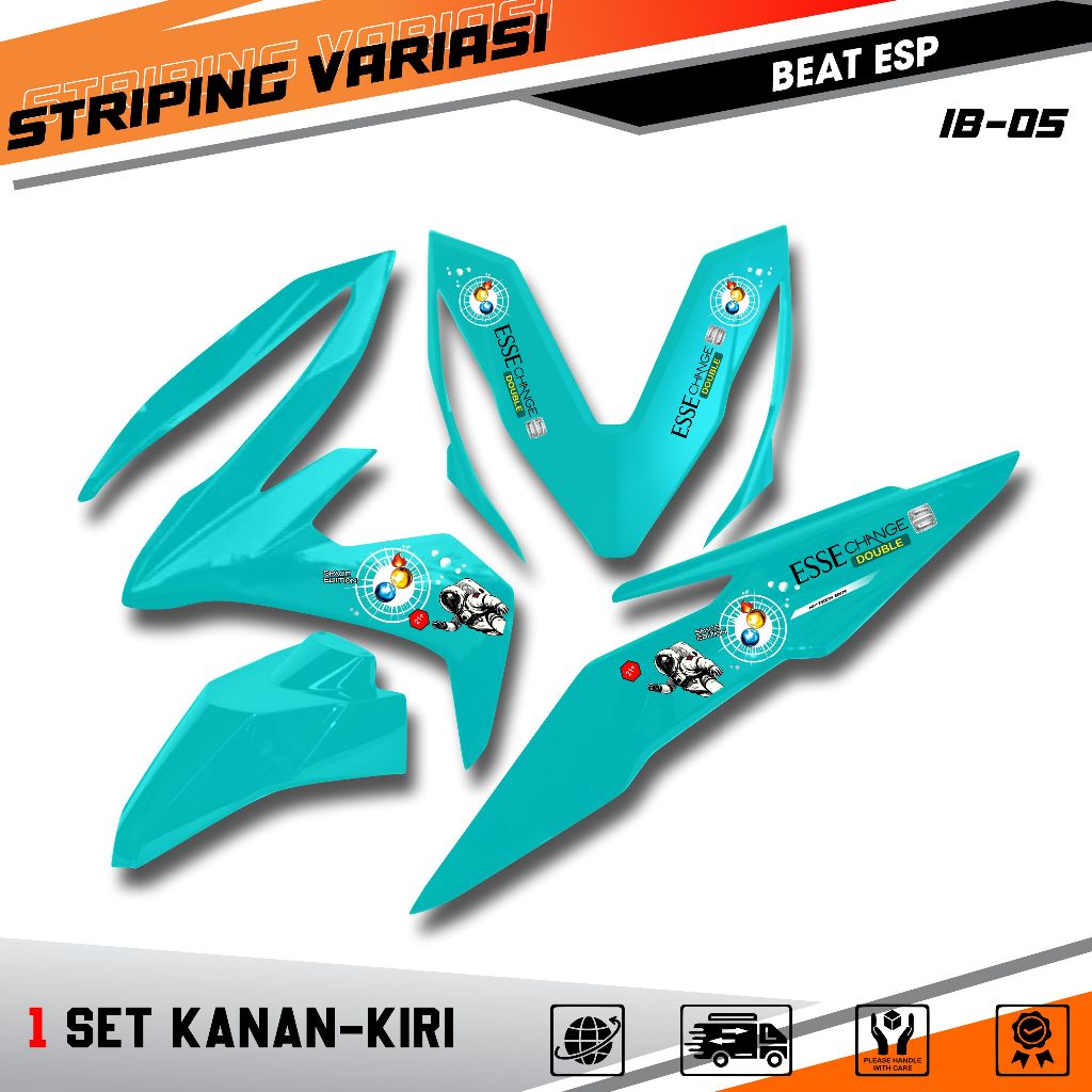 COD. STOCKER STRIPING VARIASI HONDA BEAT ESP 2015-2019 MOTIF ESSE DOBLE KEREN