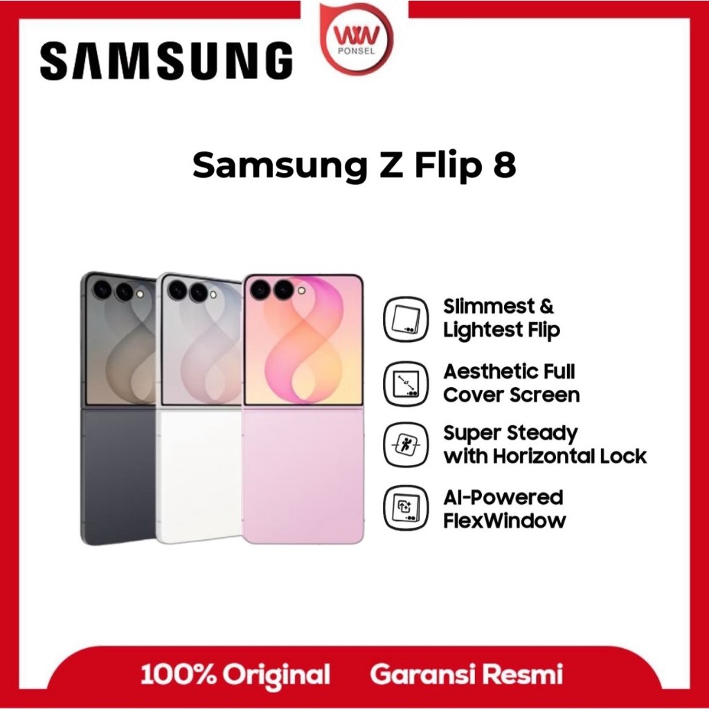 HP Samsung Z Flip8 Ram 12GB Internal 512GB Garansi Resmi