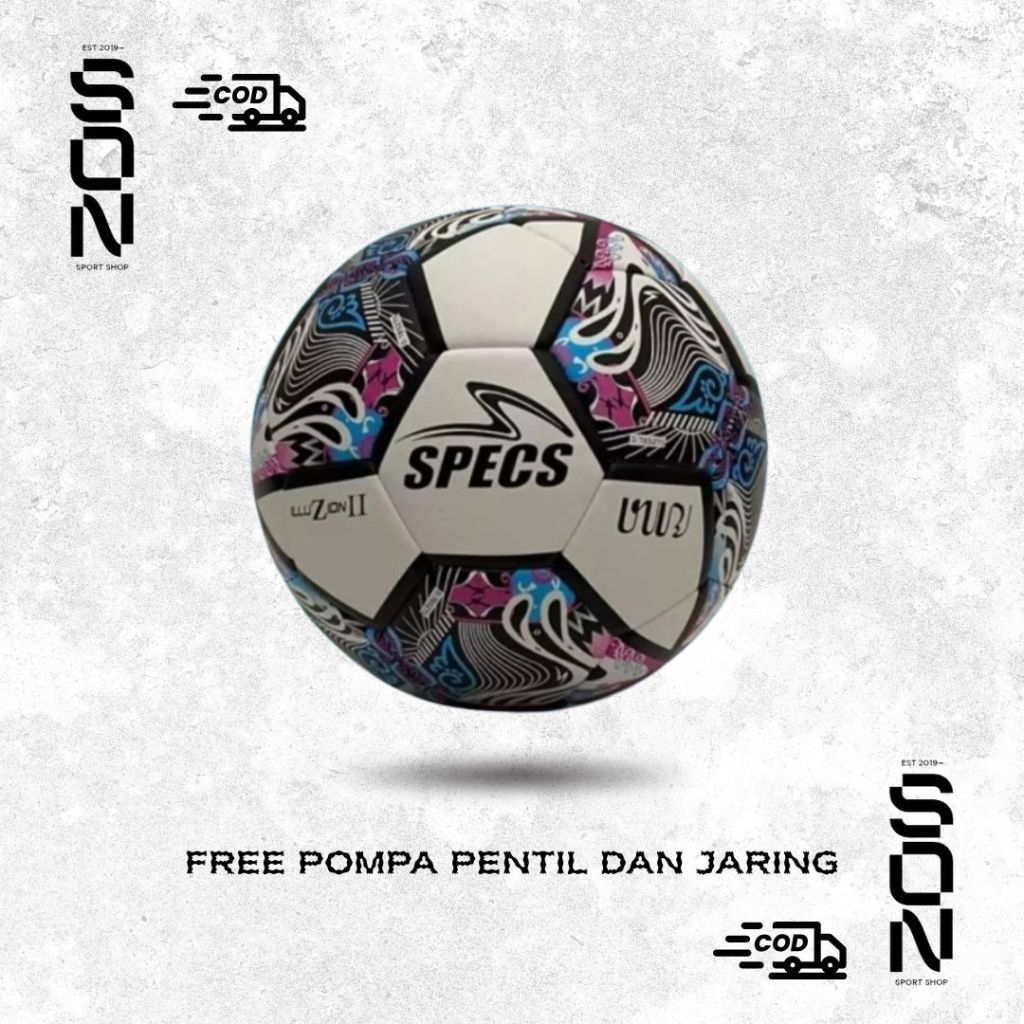 Bola Futsal Specs Illuzion Size 4 Jahit Mesin PU Import